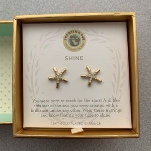 Spartina 449 18kt gold plated stud earrings